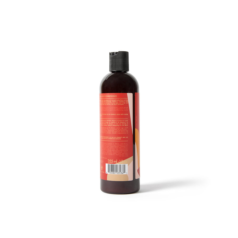 Side view of As I Am Jamaican Black Castor Oil Leave-In Conditioner in a 355ml bottle.