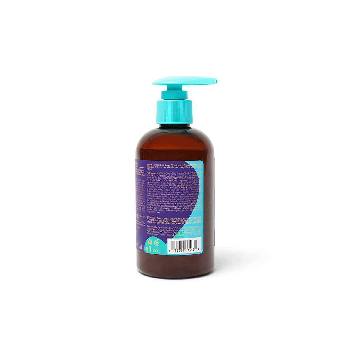 Back of As I Am Born Curly Curl Defining Jelly 240ml with ingredient list and product information.