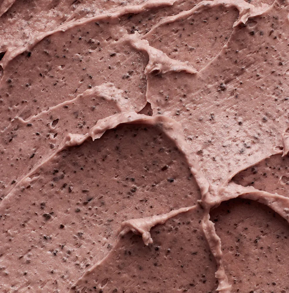 Close-up of Beauty of Joseon Red Bean Refreshing Pore Mask 140ml with creamy, reddish-brown texture and fine exfoliating particles.