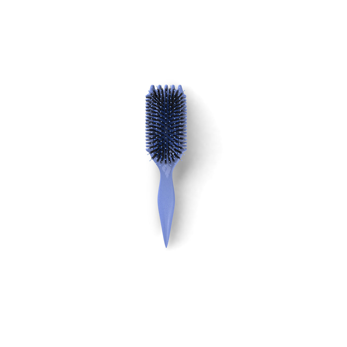 Bounce Curl Volume EdgeLift Brush Blue with soft bristles and ergonomic blue handle on a white background.
