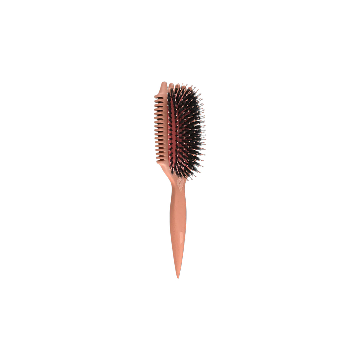 Peach colored Bounce Curl Volume EdgeLift Brush with dense brush structure and pointed end for precise division of the hair.