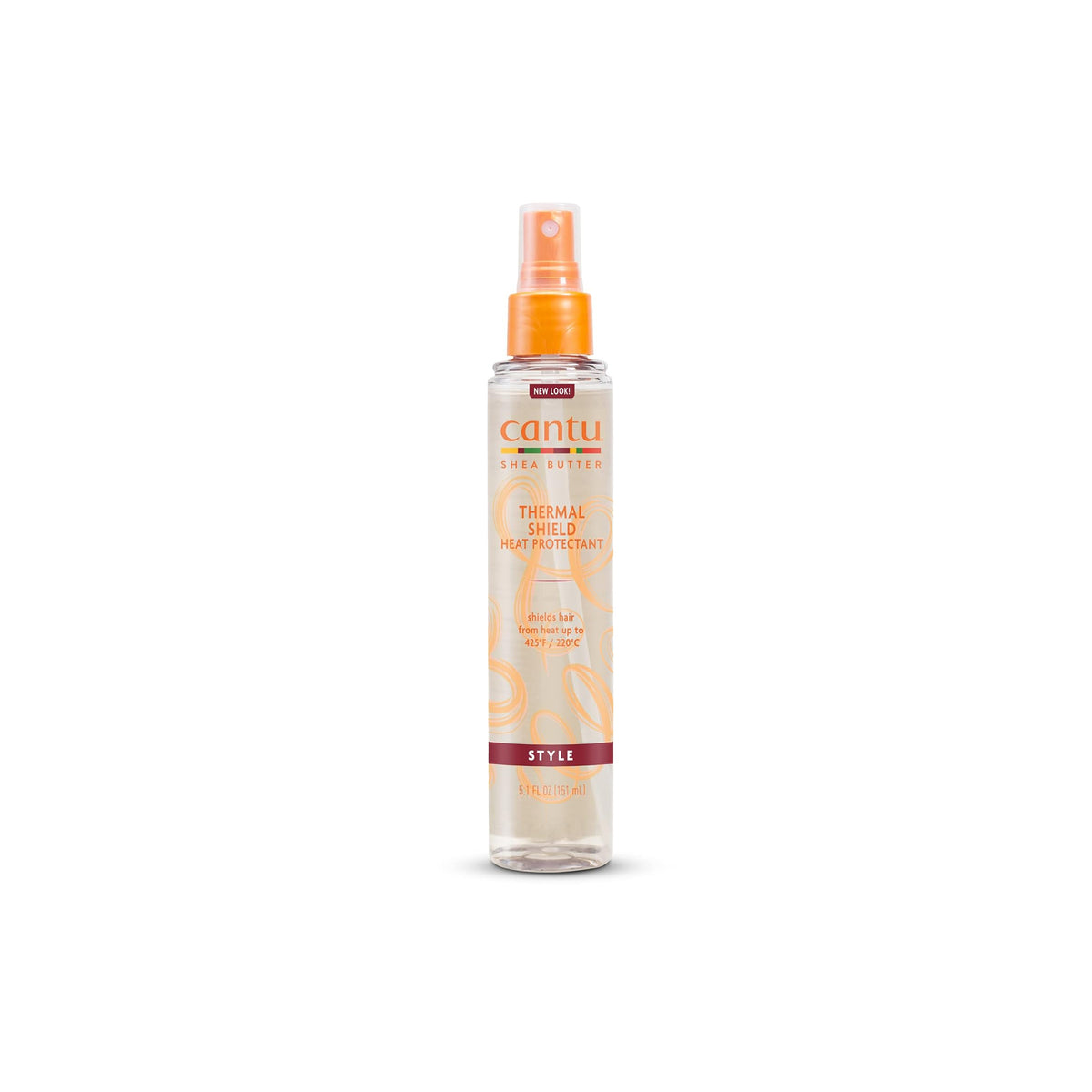 Bottle of Cantu Shea Butter Thermal Shield Heat Protectant.