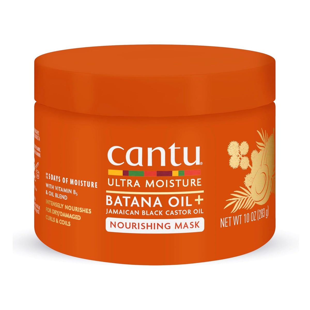 Orange can Cantu Ultra Moisture Batana Oil+ Jamaican Black Castor Oil Nourishing Mask, 283 g.