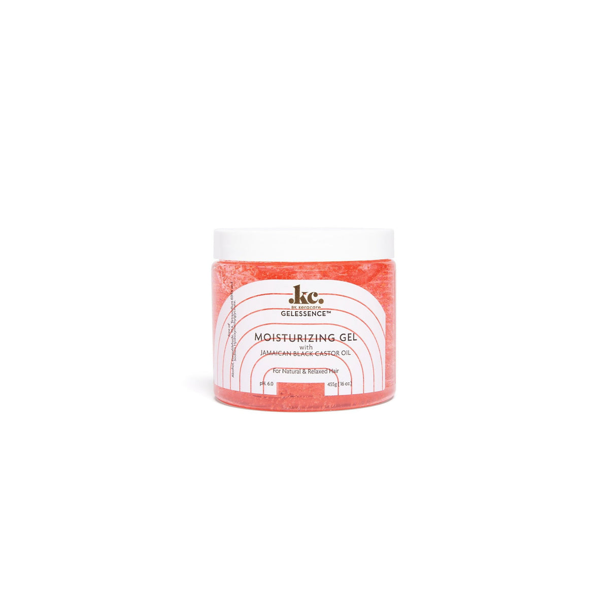 KeraCare Gelessence Moisturizing Gel with Jamaican black castor oil for natural and relaxed hair. Moisturizing gel in orange container.