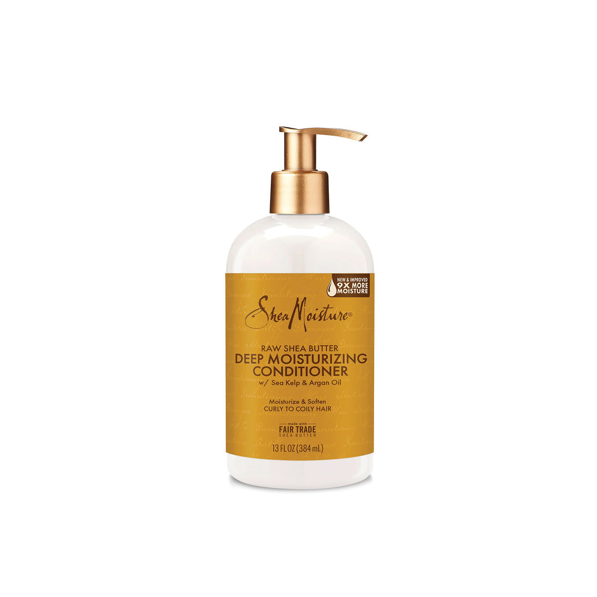 Shea Moisture Raw Shea Butter Deep Moisturizing Conditioner (384 ml). A deeply moisturizing conditioner with shea butter, seaweed and argan oil that softens and moisturizes curly and frizzy hair. Provides up to 6x more moisture.